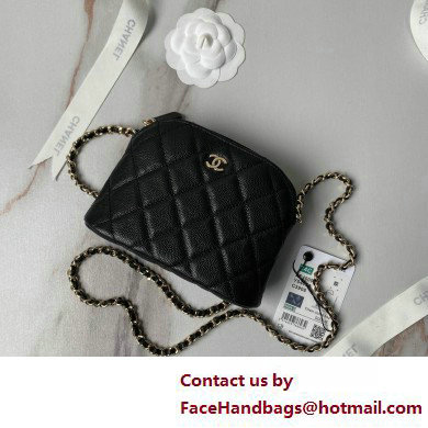 Chanel Grained Calfskin  &  Gold-Tone Metal Clutch with Chain Bag AP4000 Black 2025